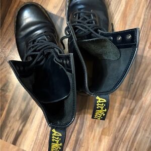 Dr. Martens Black Leather Lace-Up Boots